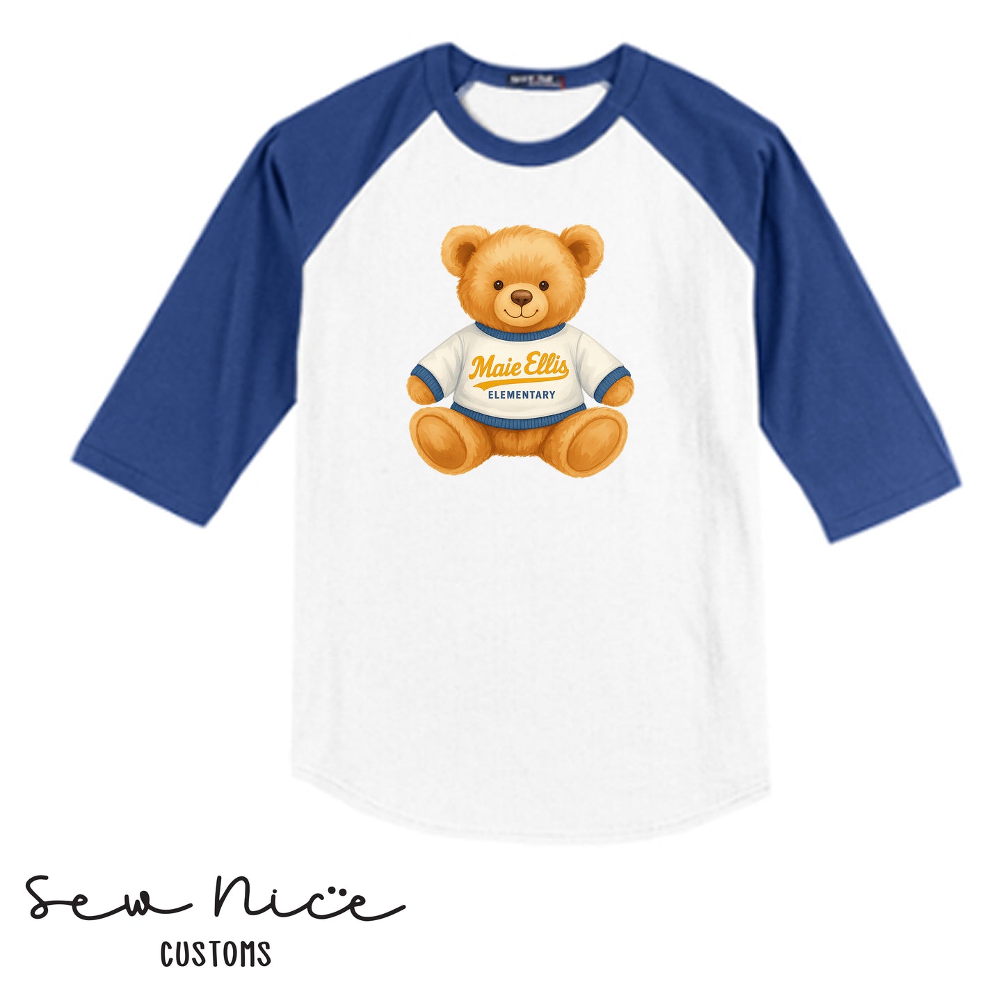 Raglan ADULT Shirt- Maie Ellis Teddy Bear