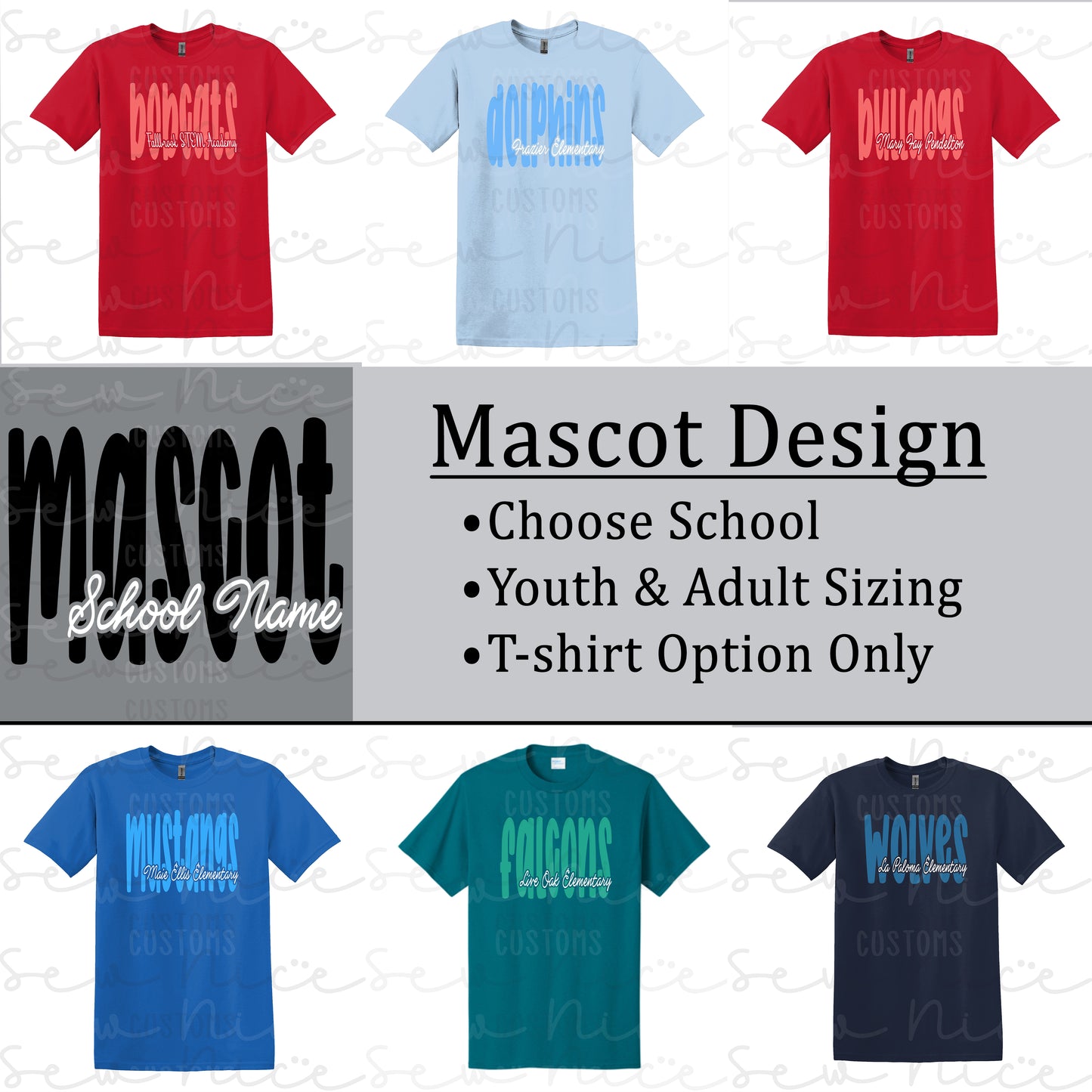 School Mascot Same Color Shirt