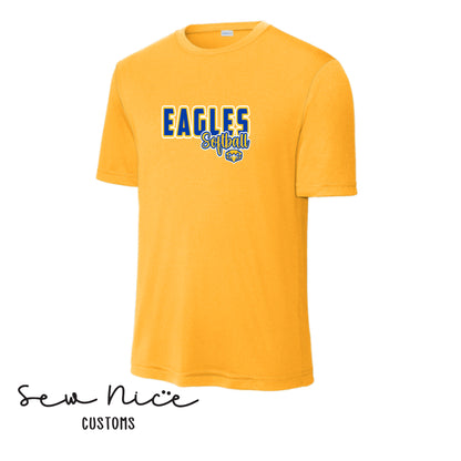 Eagle Softball Script- UNISEX Dri Fit Shirt