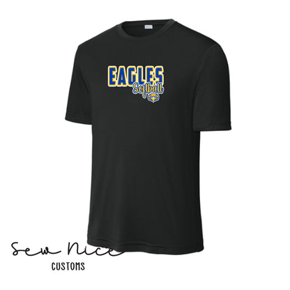 Eagle Softball Script- UNISEX Dri Fit Shirt