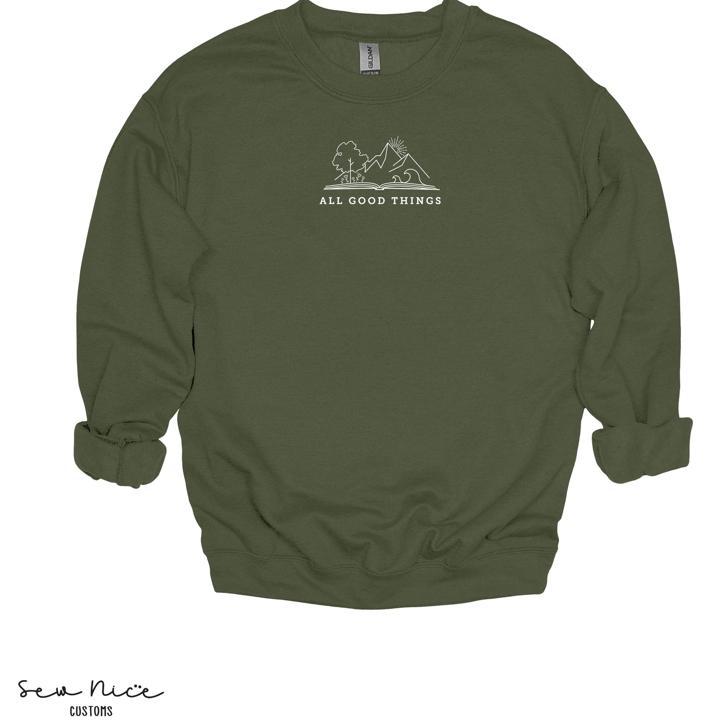 All Good Things-EMBROIDERED- Unisex Adult/Youth Crewneck Sweatshirt