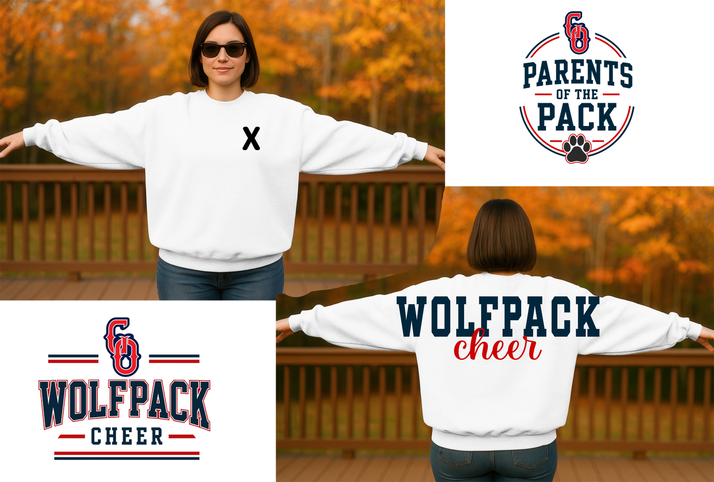 Go Cheer- Wolfpack Cheer Shoulder Design