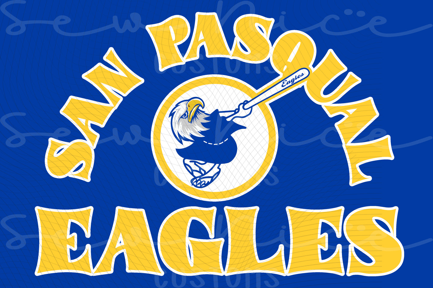 San Pasqual Swinging Eagle - Ladies V-Neck Shirt