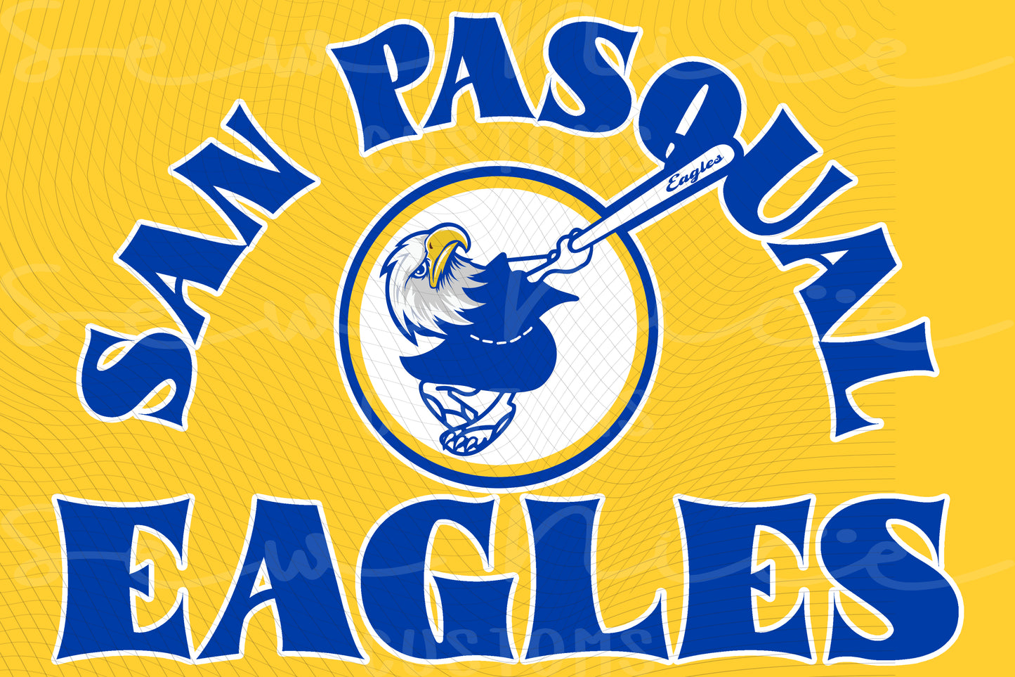 San Pasqual Swinging Eagle - Ladies V-Neck Shirt