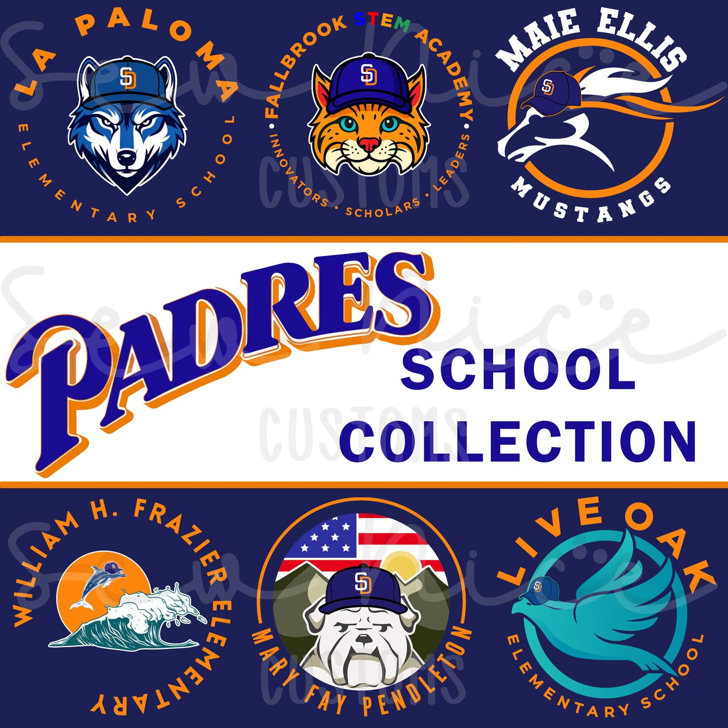 Padres Blue/Orange School Collection