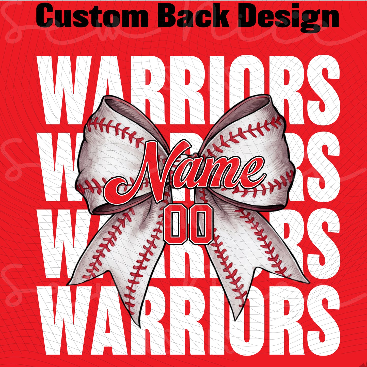 Warriors Baseball Bow- Unisex Adult/Youth Hoodie