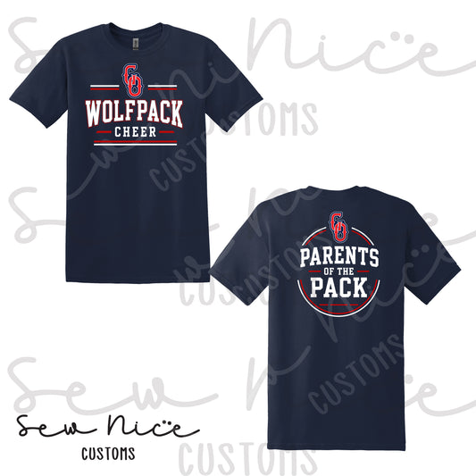 GO Wolfpack Cheer- Parent Pack - Unisex T-Shirt