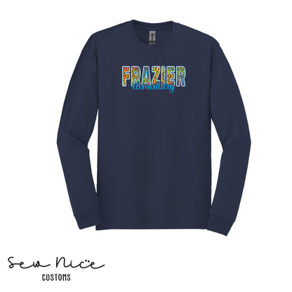 Leopard Frazier Design- Unisex Adult/Youth Long Sleeve Shirt