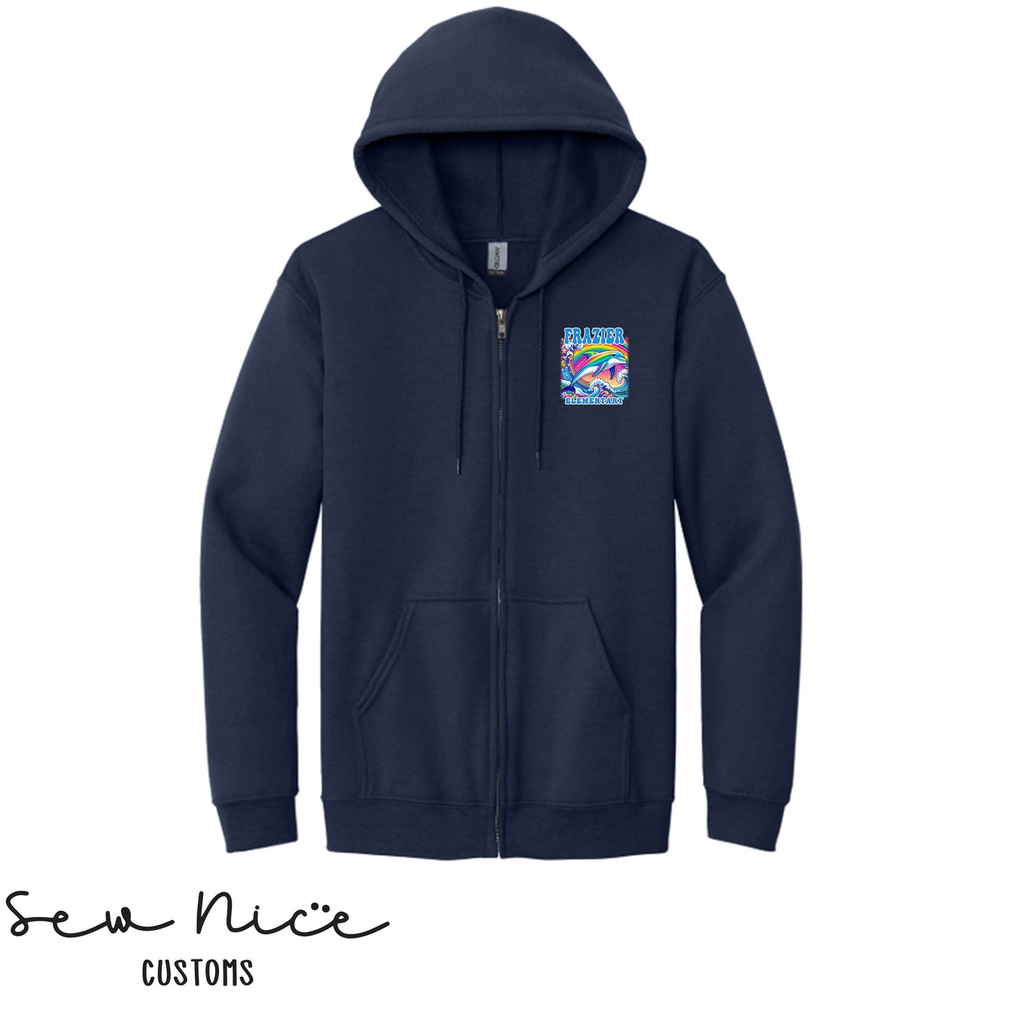 Frazier- LISA FRANK Design- Unisex Adult/Youth Full Zip Hoodie