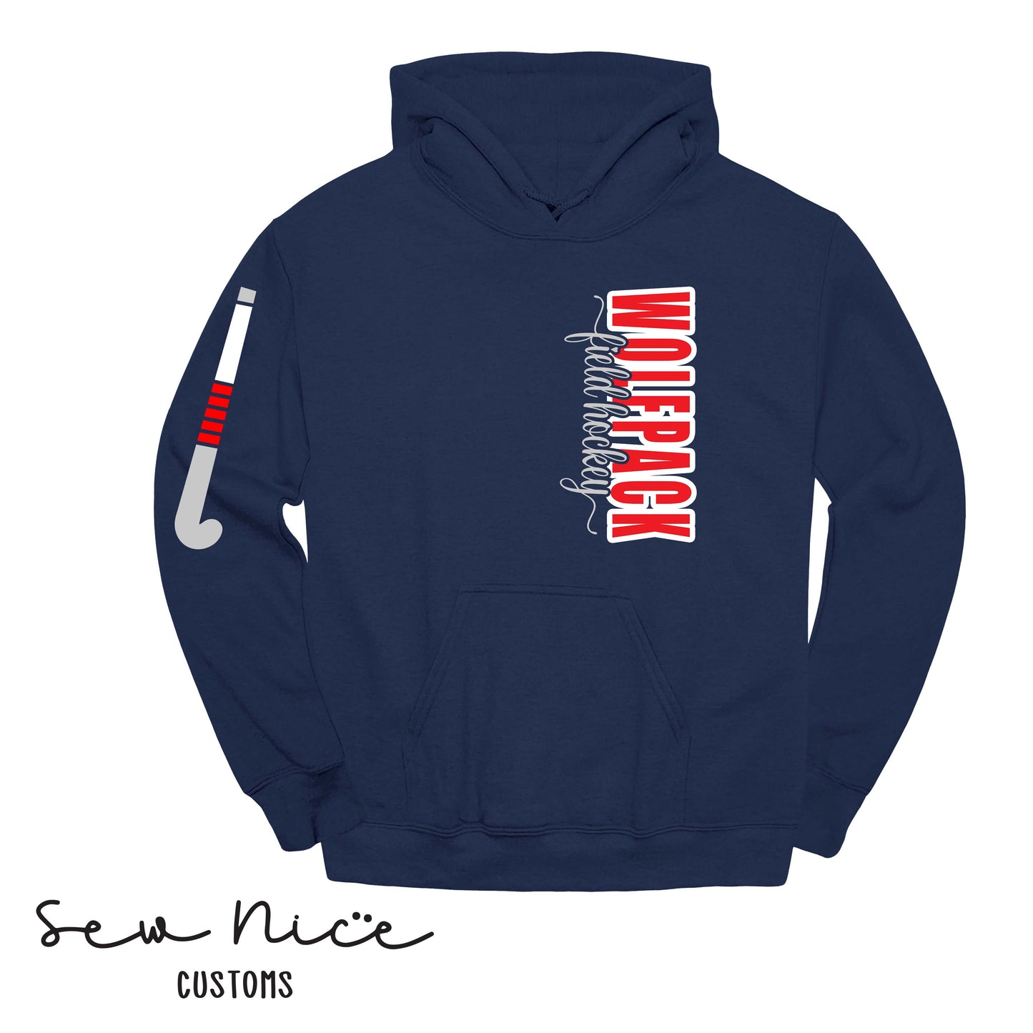 GO Field Hockey SIDE DESIGN-Unisex Adult/Youth Hoodie