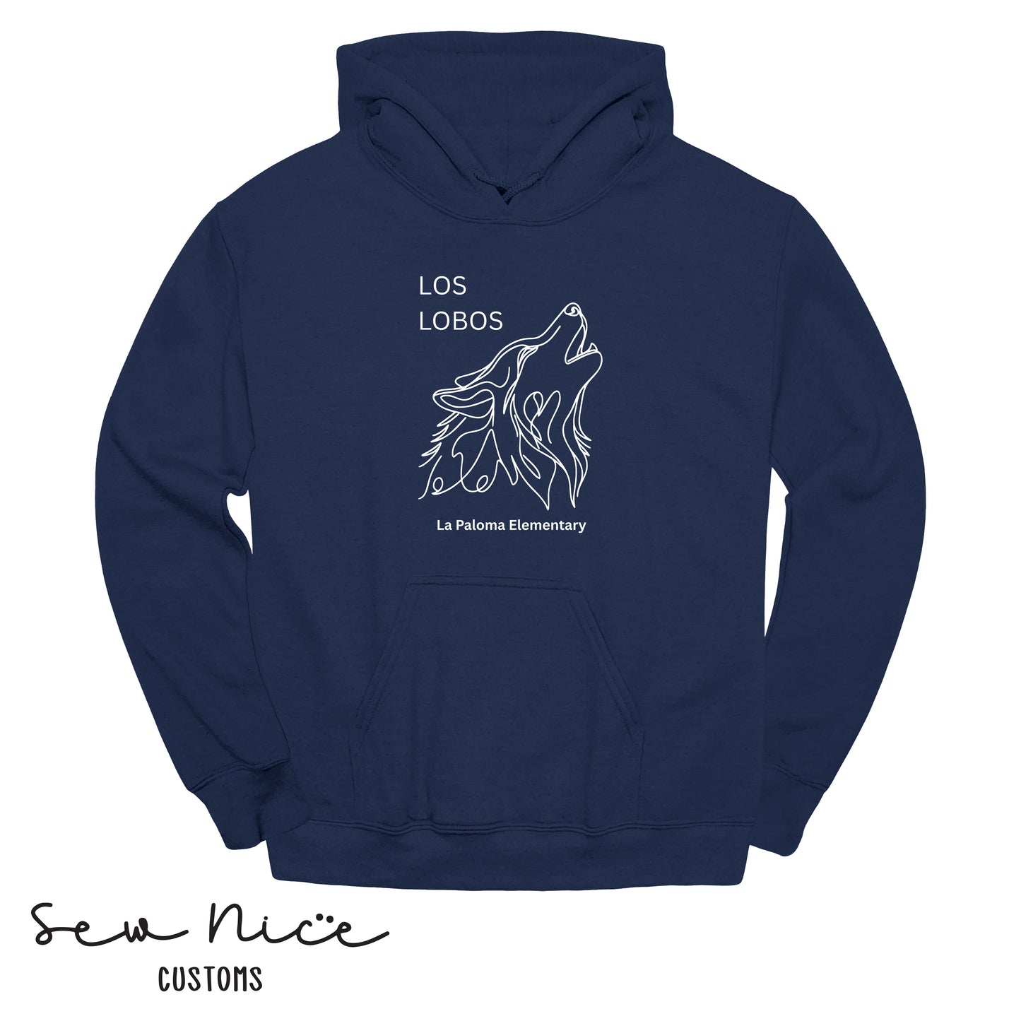 Los Lobos Line Drawing- Unisex Adult/Youth Hoodie