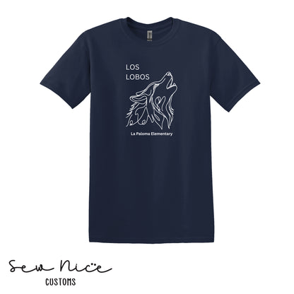 Los Lobos Line Drawing- Unisex Adult/Youth T-Shirt