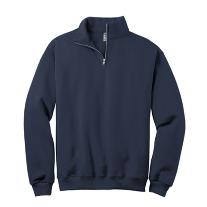 Embroidered Ghost with Drink - Unisex 1/4 Zip Sweatshirt