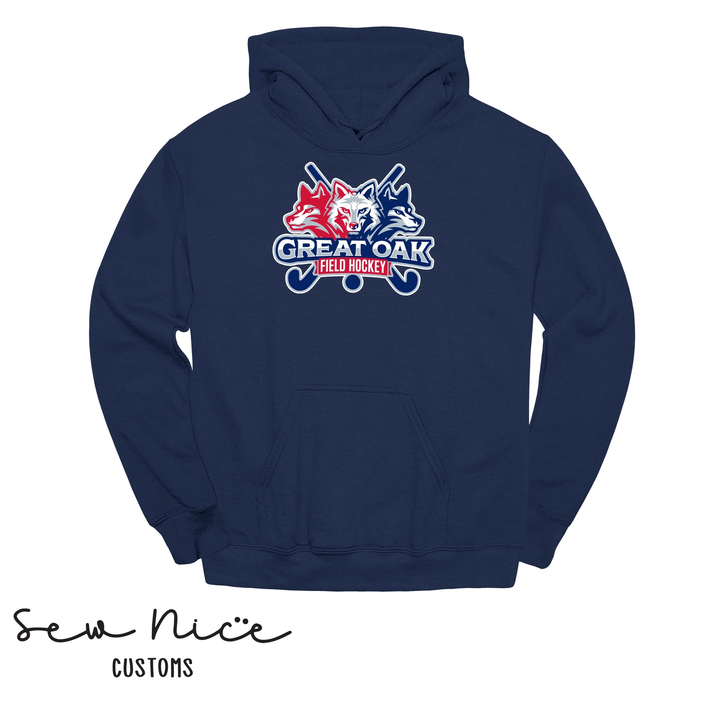 GO Wolfpack Field Hockey Unisex Adult/Youth Hoodie