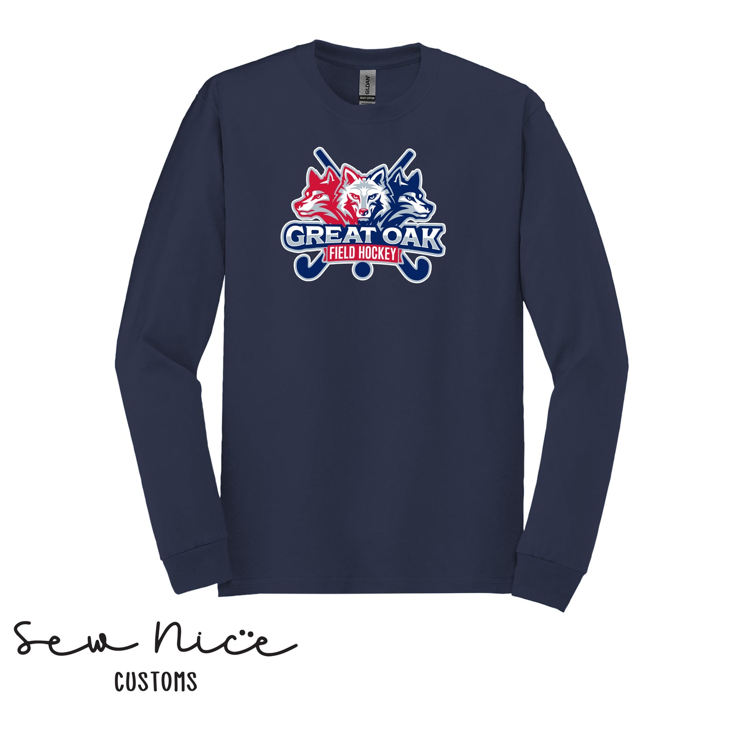 GO Wolfpack Field Hockey Unisex Adult/Youth Long Sleeve Shirt