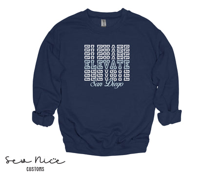 Elevate Stacked Design- Unisex Adult/Youth Crewneck Sweatshirt
