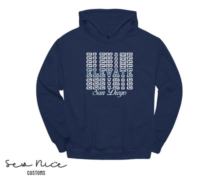 Elevate Stacked Design- Unisex Adult/Youth Hoodie