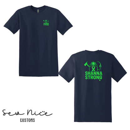 Shanna Strong Unisex Adult/Youth T-Shirt -Left Chest/Back Design