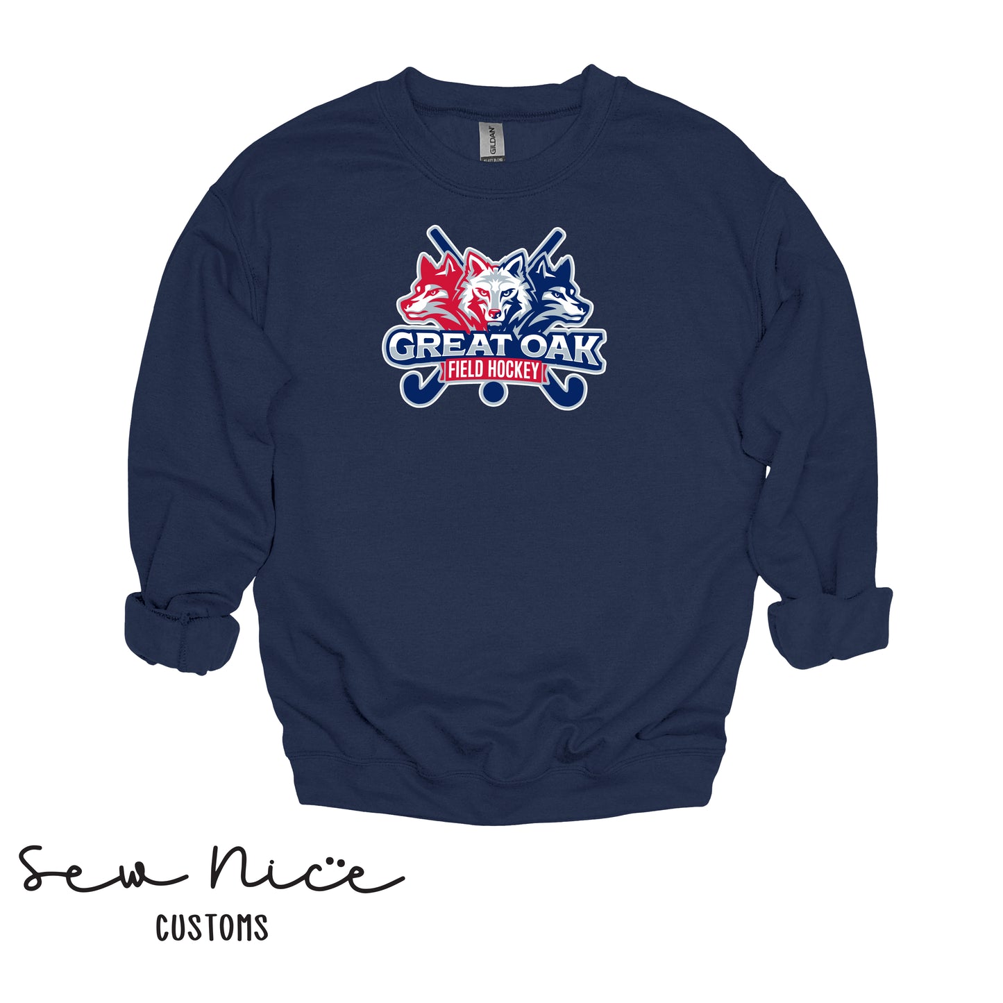 GO Wolfpack Field Hockey Unisex Adult/Youth Crewneck Sweatshirt