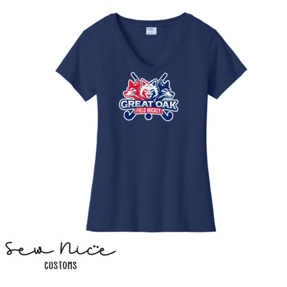 GO Wolfpack Field Hockey Ladies V-Neck Shirt