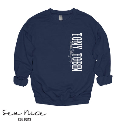 Tony Tobin Side Design- Unisex Adult Crewneck Sweatshirt