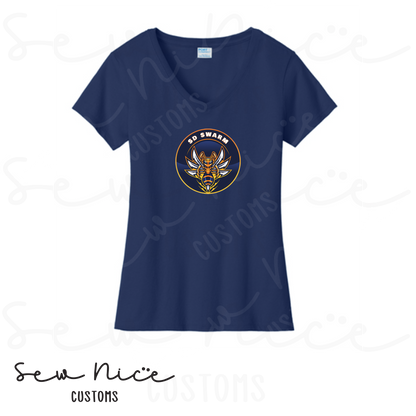 SD SWARM Baseball- Ladies V-Neck Shirt