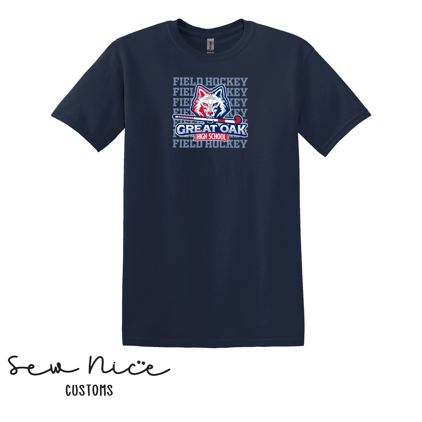 GO Stacked Field Hockey- Unisex Adult/Youth T-Shirt