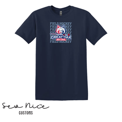 GO Stacked Field Hockey- Unisex Adult/Youth T-Shirt