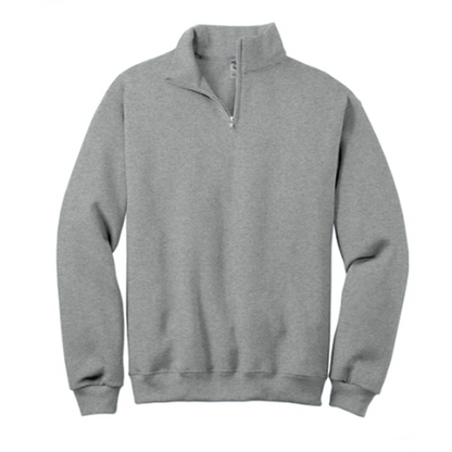 Embroidered Ghost with Drink - Unisex 1/4 Zip Sweatshirt