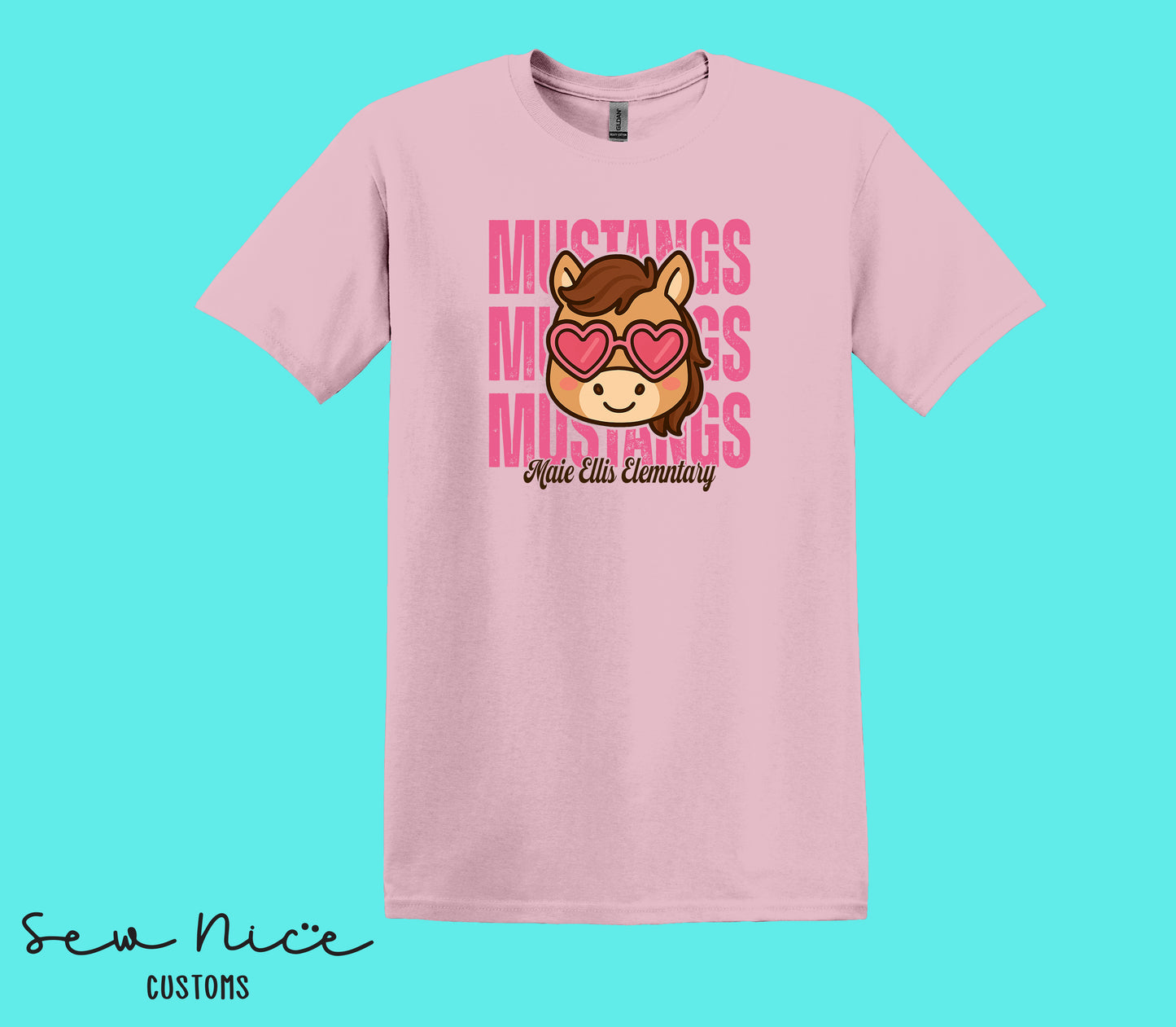 Mustangs Valentine's- Unisex Adult/Youth T-Shirt