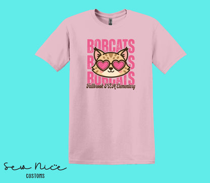 Bobcats Valentine's- Unisex Adult/Youth T-Shirt