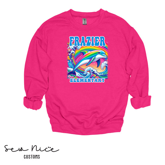 Frazier- LISA FRANK Design- Unisex Adult/Youth Crewneck Sweatshirt