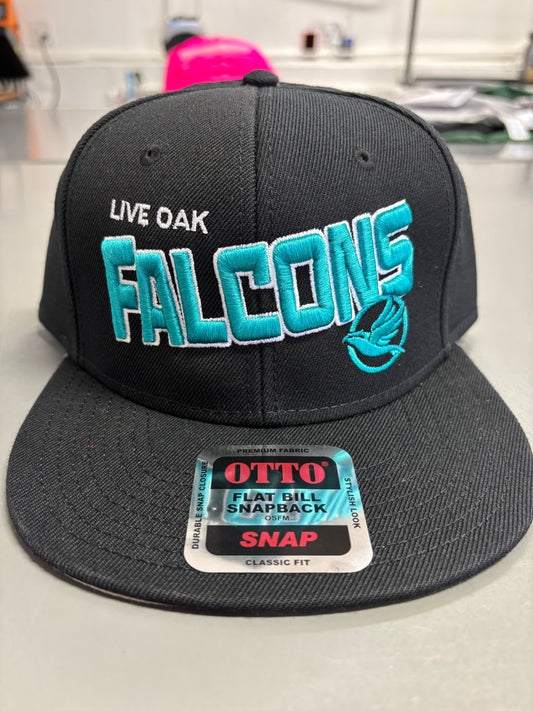 Live Oak- Falcons-3D Puff Embroidered Hat