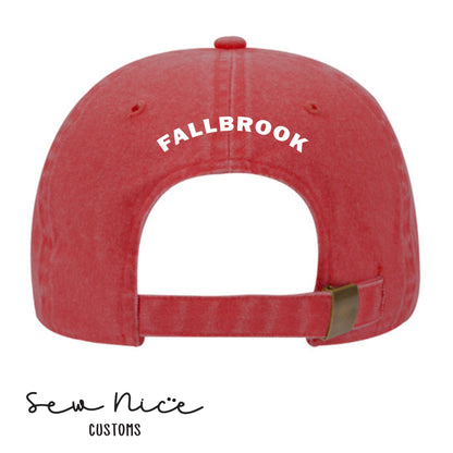 Firefighters- Fallbrook- Embroidered Distressed Dad Hat