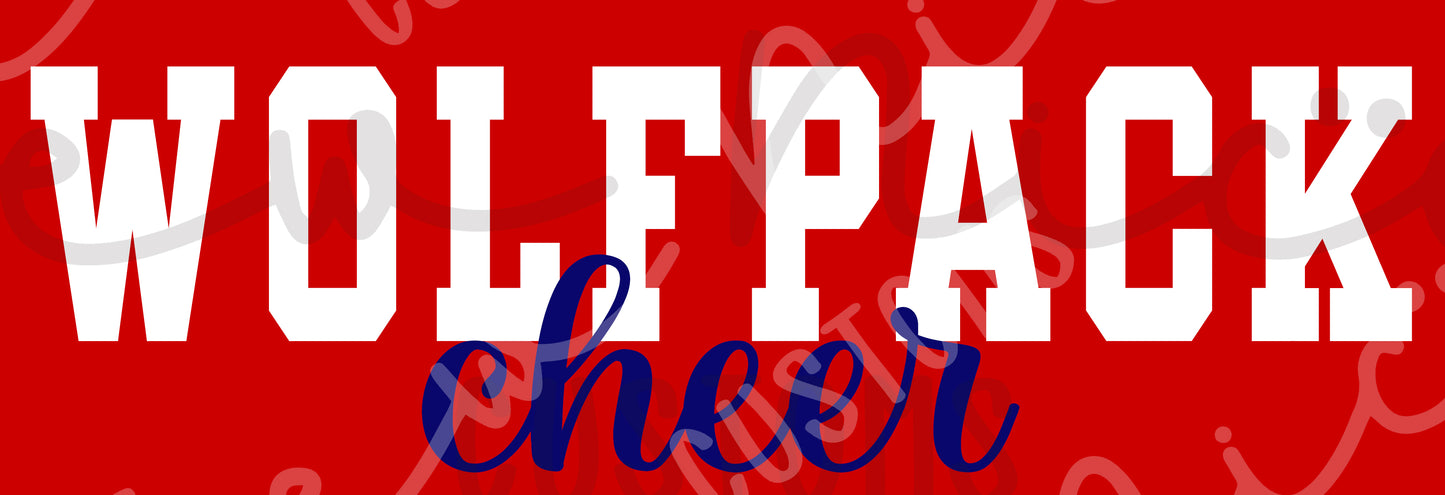 Go Cheer- Wolfpack Cheer Shoulder Design