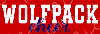 Go Cheer- Wolfpack Cheer Shoulder Design