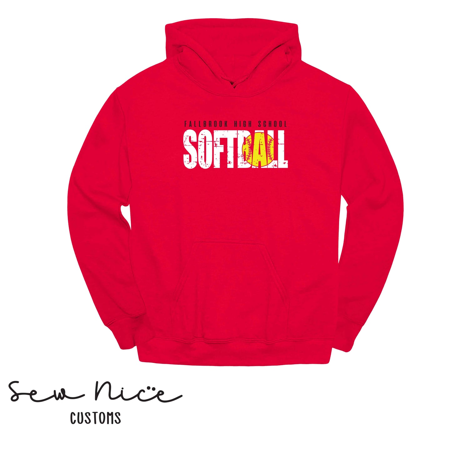 Fallbrook High School Softball- Unisex Adult/Youth Hoodie