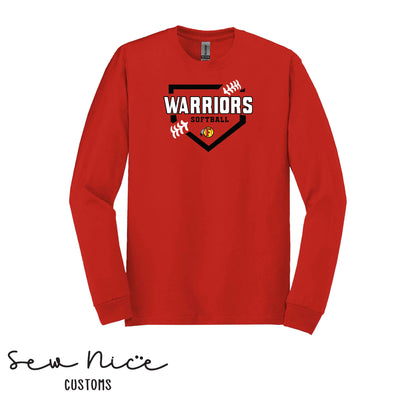 FHS Softball Plate- Unisex Adult/Youth Long Sleeve Shirt