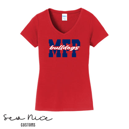 Bulldogs MFP Women's V-Neck Shirt