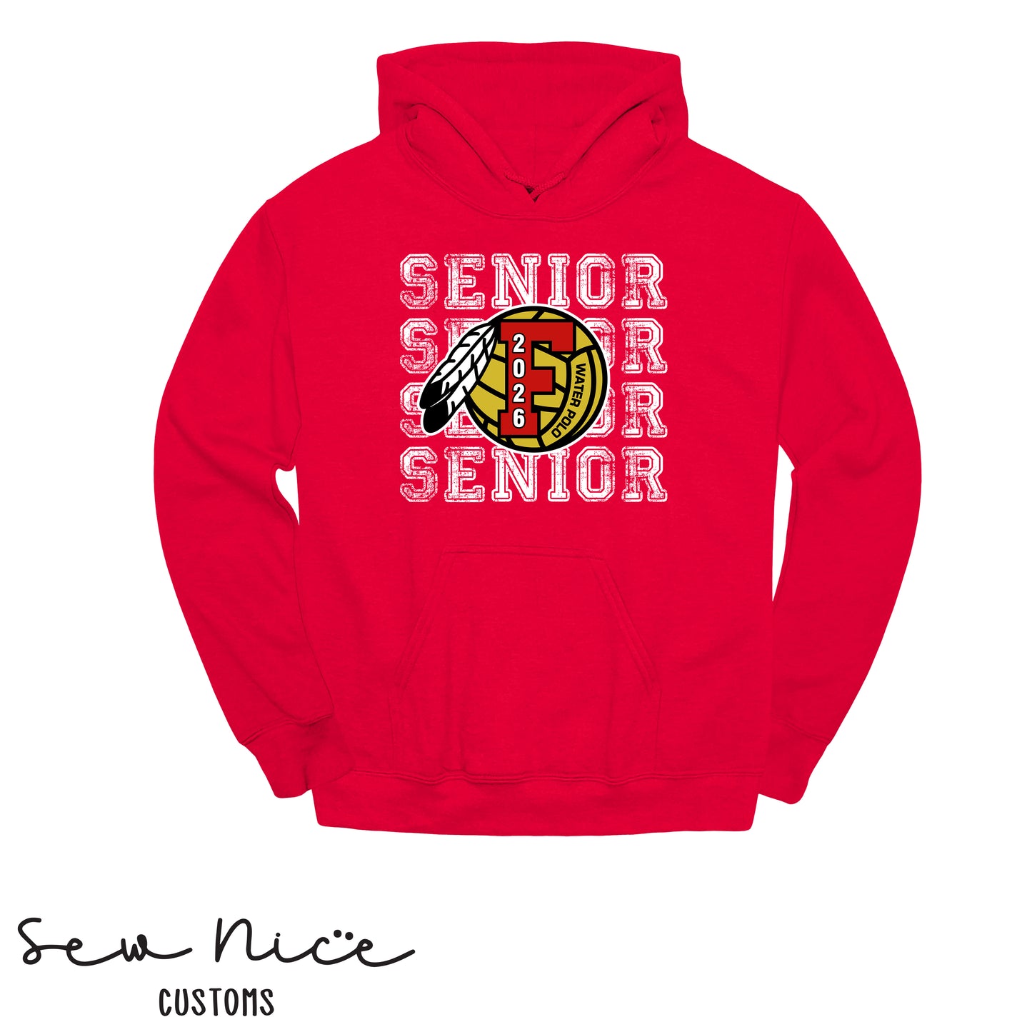 FHS Water Polo Stacked SENIOR 2026- Unisex Adult/Youth Hoodie