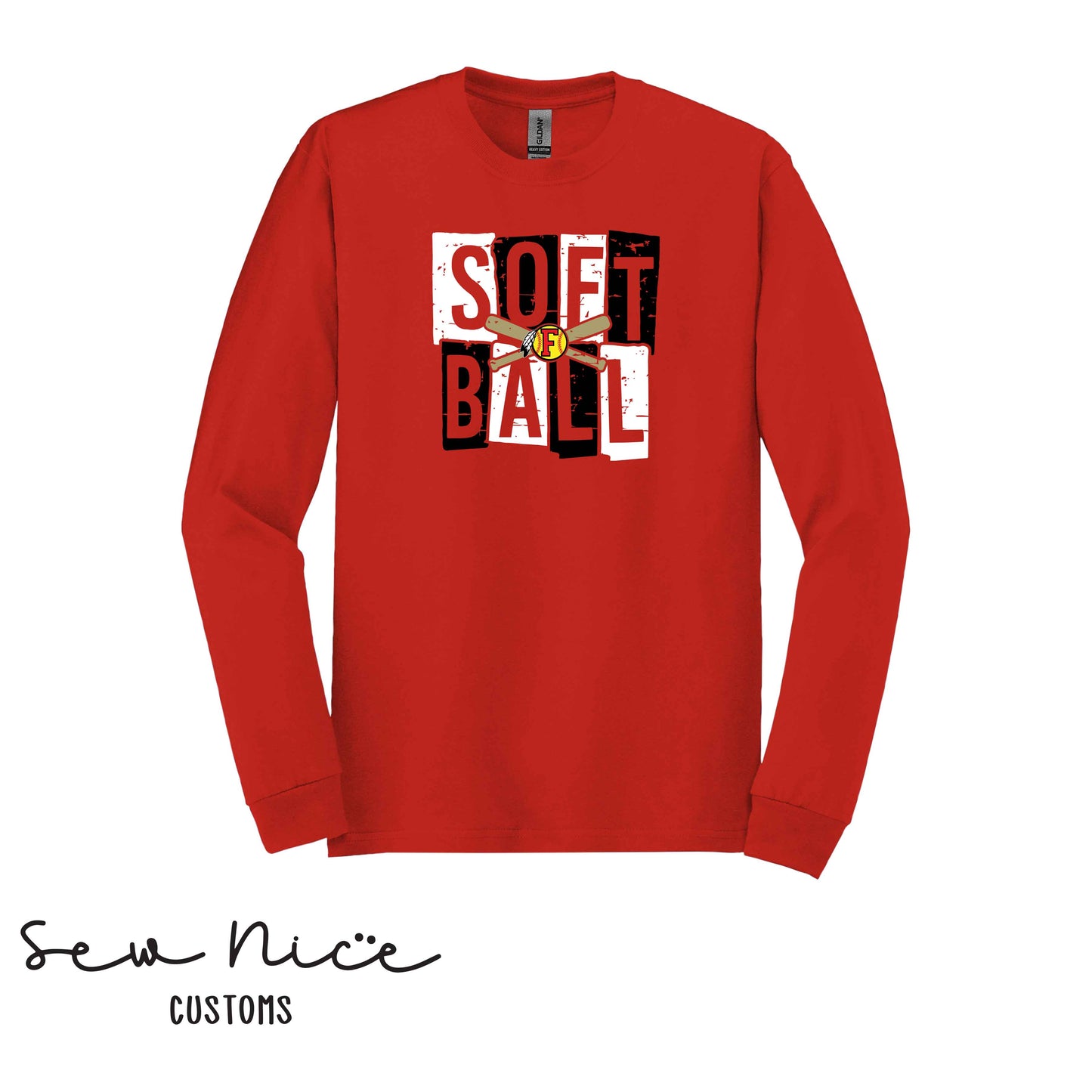 FHS Softball Blocks- Unisex Adult/Youth Long Sleeve Shirt