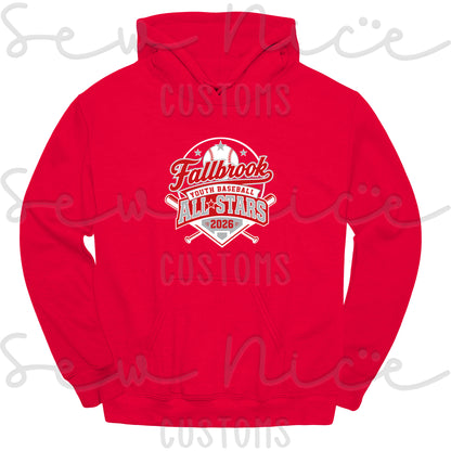 Fallbrook Youth Baseball- ALL STARS 2026 - Unisex Hoodie