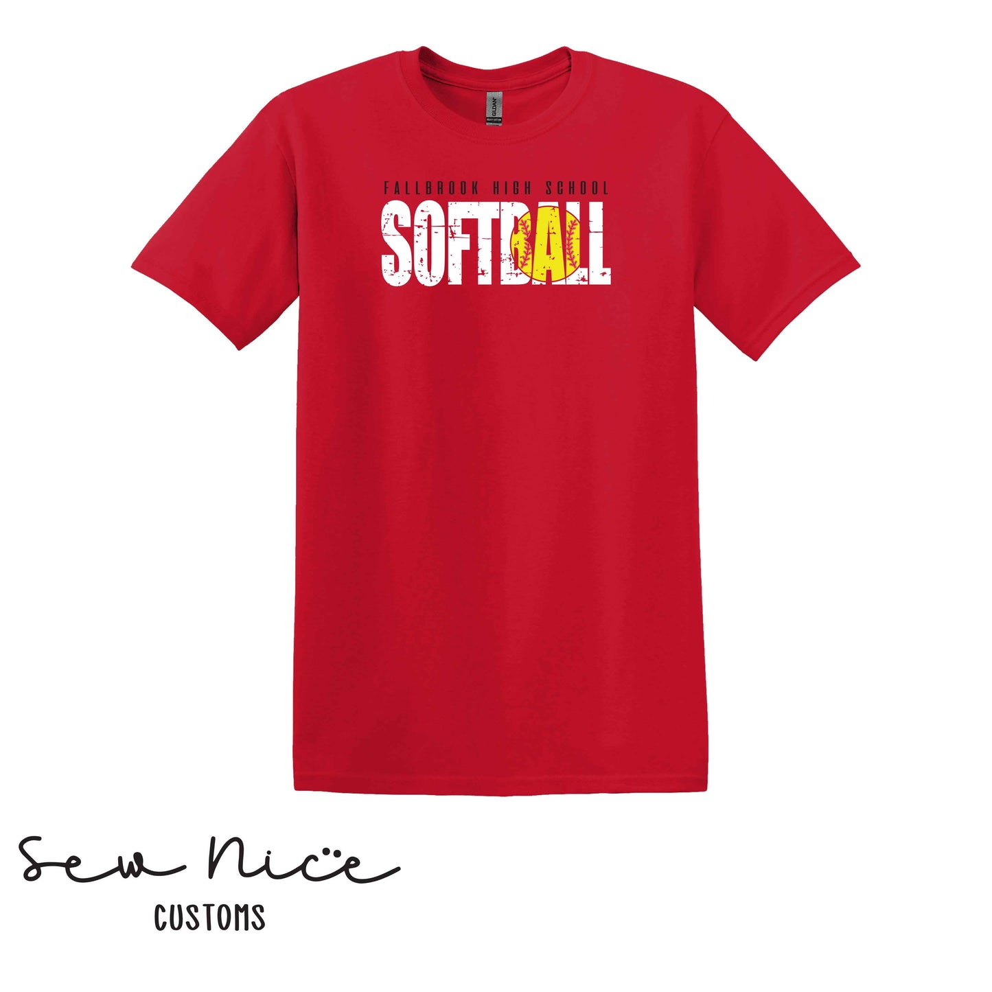 Fallbrook High School Softball- Unisex Adult/Youth T-Shirt