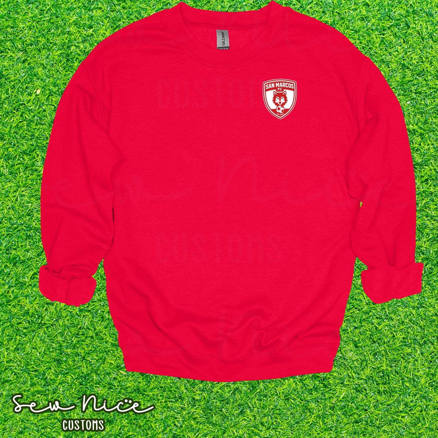 EMBROIDERED San Marcos FC- Unisex Adult/Youth Crewneck Sweatshirt