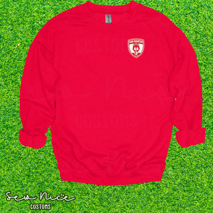 EMBROIDERED San Marcos FC- Unisex Adult/Youth Crewneck Sweatshirt
