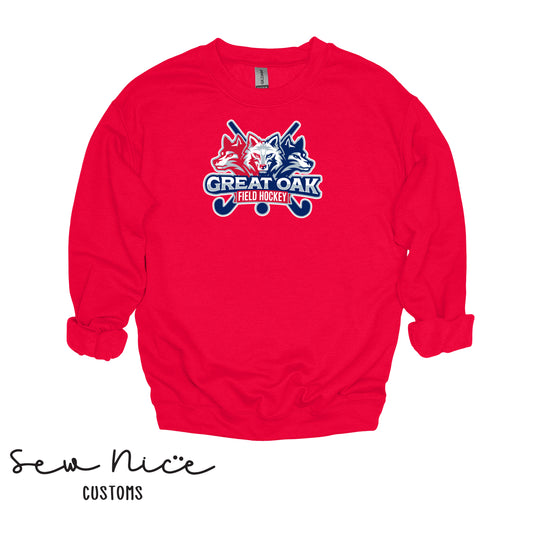 GO Wolfpack Field Hockey Unisex Adult/Youth Crewneck Sweatshirt