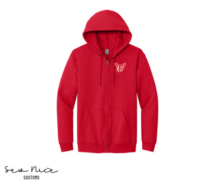 Embroidered 12U Logo- Adult/Youth Unisex Full Zip Sweatshirt