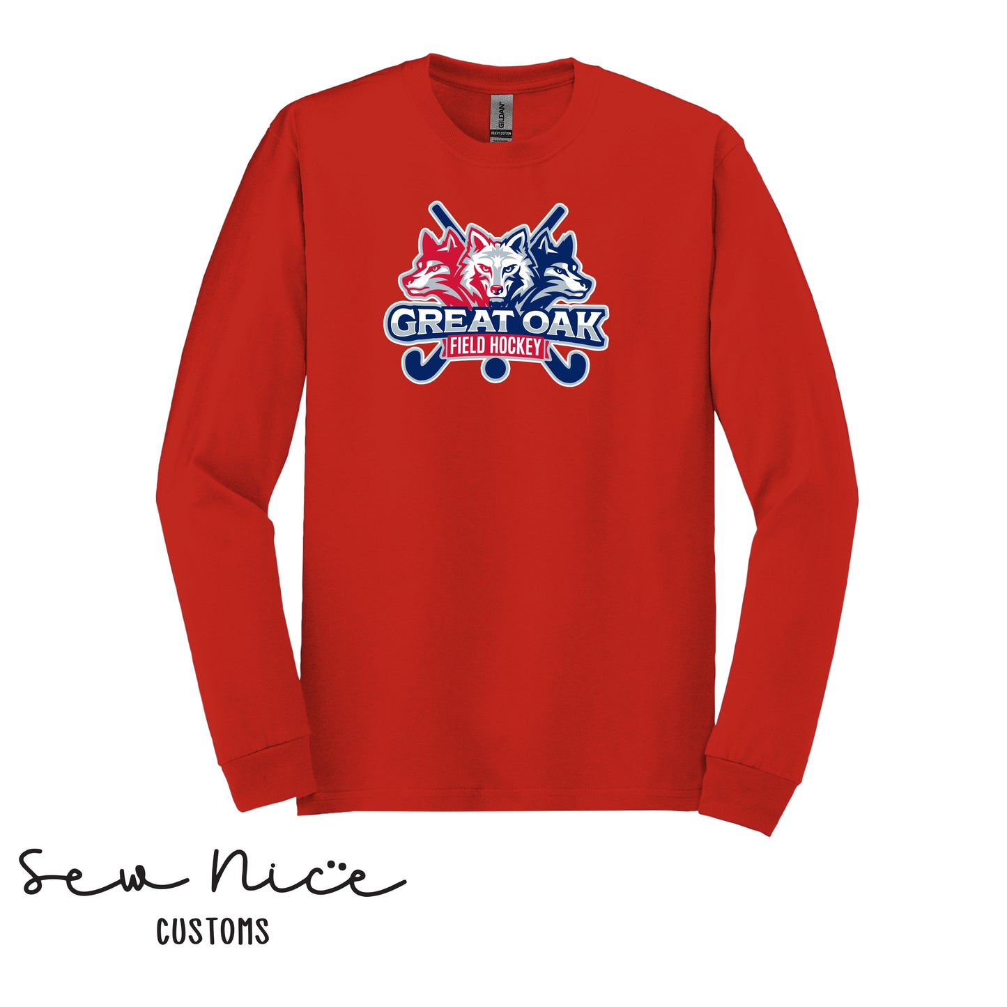 GO Wolfpack Field Hockey Unisex Adult/Youth Long Sleeve Shirt