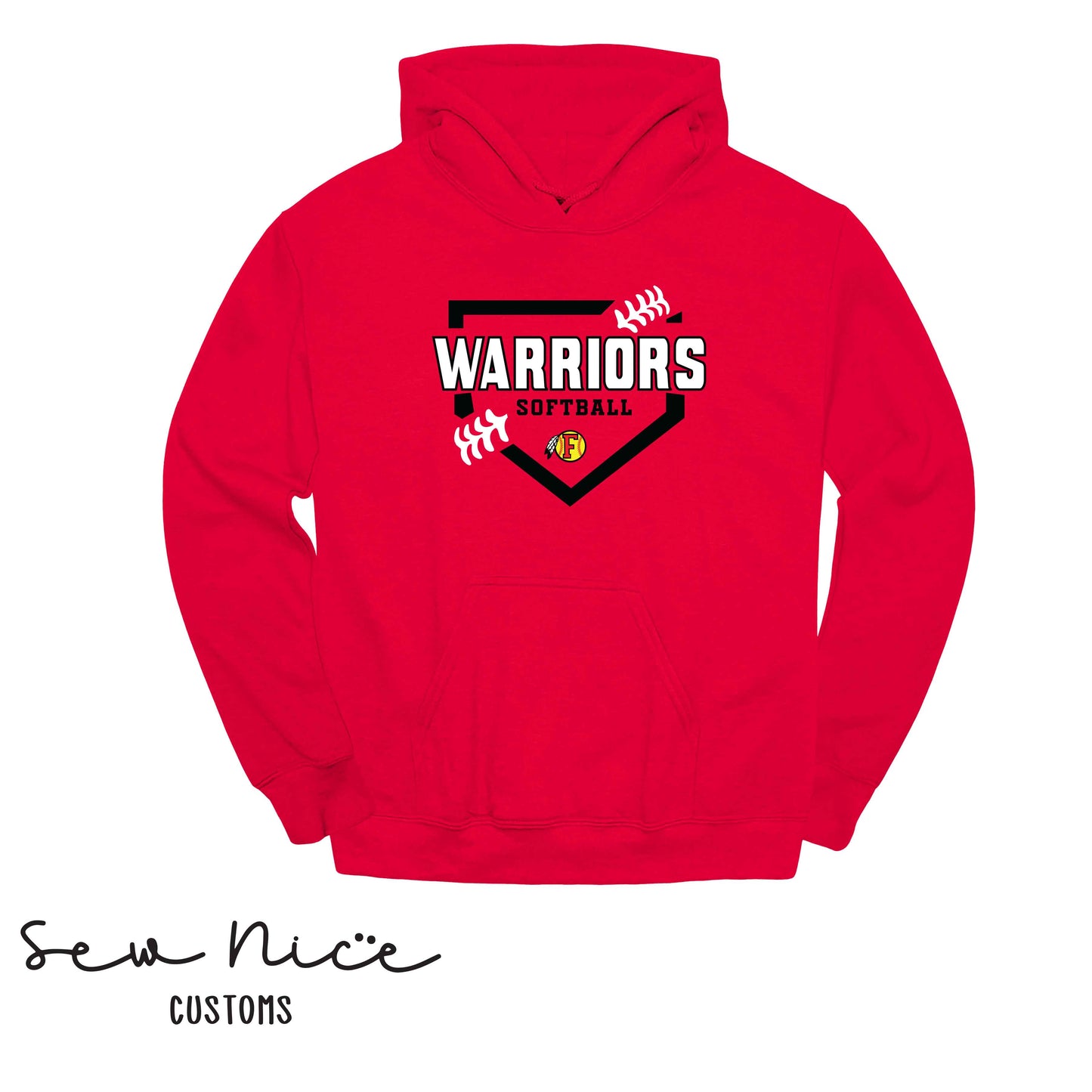 FHS Softball Plate- Unisex Adult/Youth Hoodie