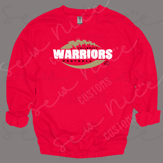 Distressed Fallbrook Warriors- Crewneck Sweatshirt